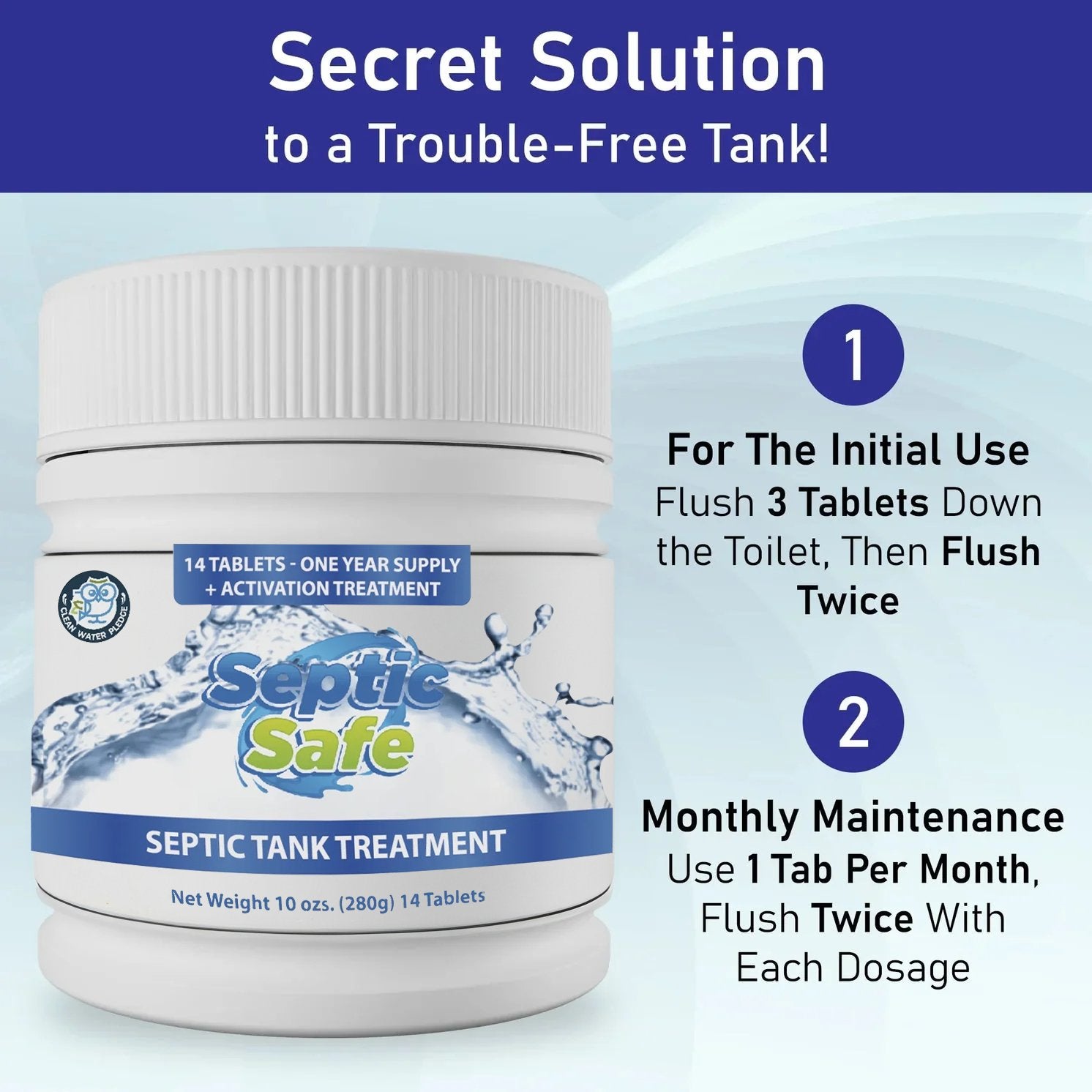 Septic Safe Septic Tank Treatment Tablets - SepticSafeProducts.com