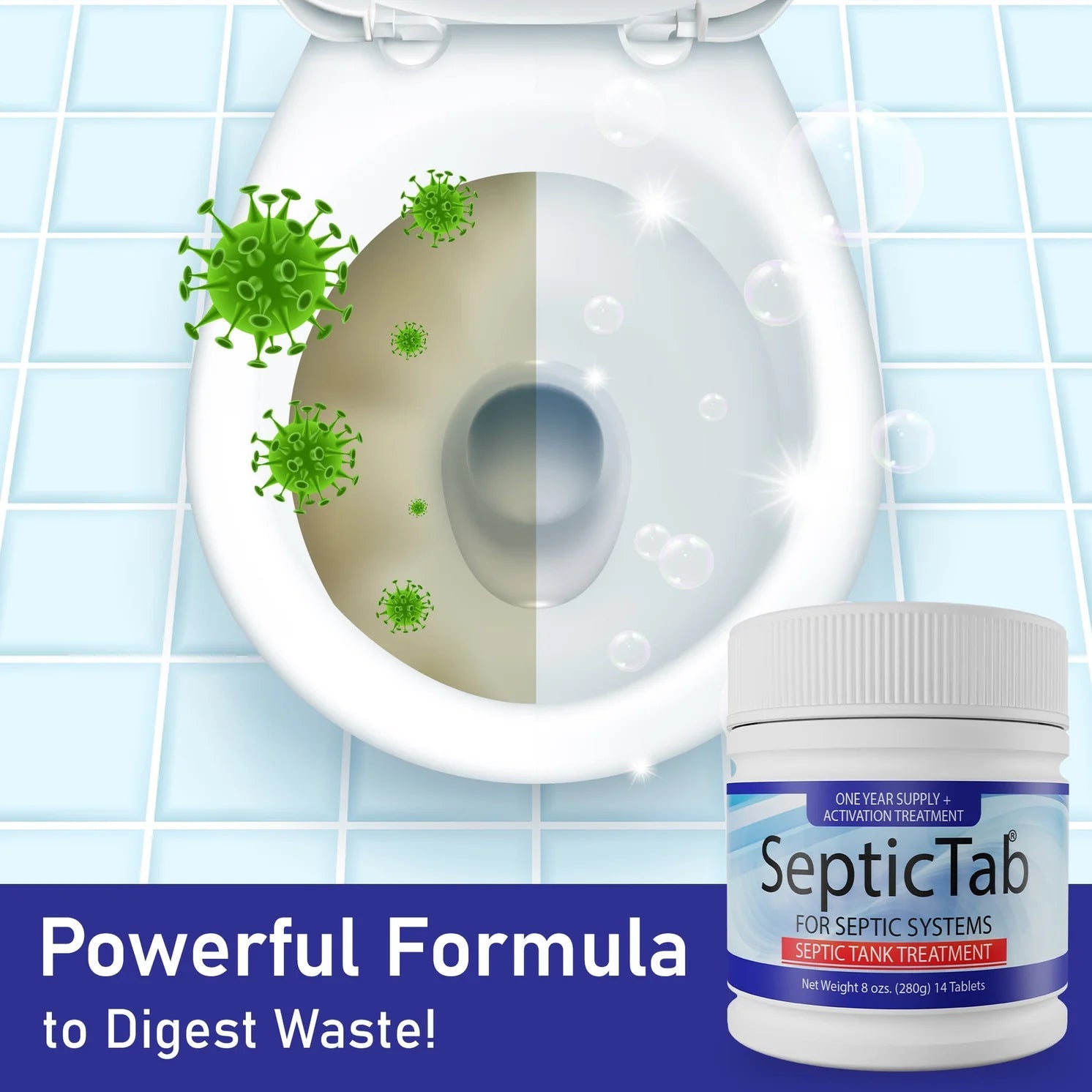 Septic Safe Septic Tank Treatment Tablets - SepticTank.com